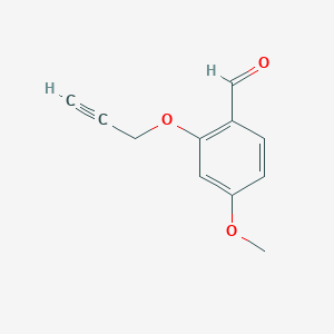 molecular formula C11H10O3 B3118298 4-Methoxy-2-(prop-2-yn-1-yloxy)benzaldehyde CAS No. 236390-57-1