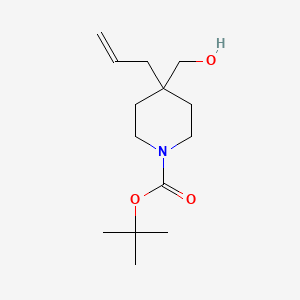 molecular formula C14H25NO3 B3118300 Tert-butyl 4-(hydroxymethyl)-4-(prop-2-en-1-yl)piperidine-1-carboxylate CAS No. 236406-37-4
