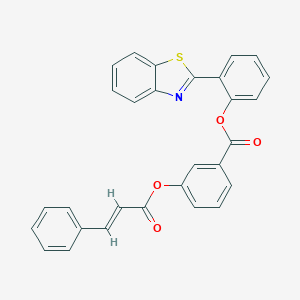 molecular formula C29H19NO4S B311831 2-(1,3-Benzothiazol-2-yl)phenyl 3-(cinnamoyloxy)benzoate 