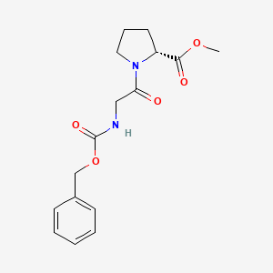 molecular formula C16H20N2O5 B3118320 Methyl (2R)-1-(2-{[(benzyloxy)carbonyl]amino}acetyl)pyrrolidine-2-carboxylate CAS No. 2365390-46-9
