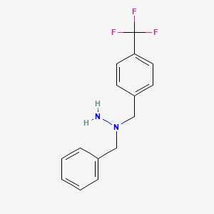 molecular formula C15H15F3N2 B3118347 1-苄基-1-[[4-(三氟甲基)苯基]甲基]肼 CAS No. 237403-61-1