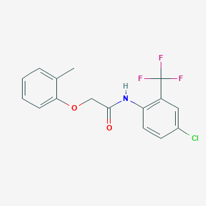 molecular formula C16H13ClF3NO2 B311836 N-[4-chloro-2-(trifluoromethyl)phenyl]-2-(2-methylphenoxy)acetamide 