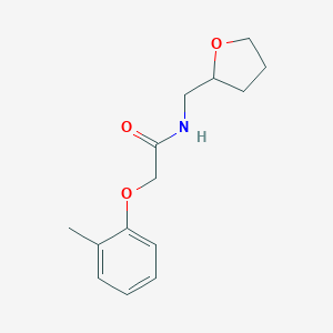 molecular formula C14H19NO3 B311837 2-(2-methylphenoxy)-N-(tetrahydro-2-furanylmethyl)acetamide 