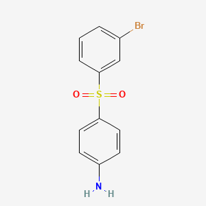 molecular formula C12H10BrNO2S B3118370 4-((3-Bromophenyl)sulfonyl)aniline CAS No. 2374758-21-9