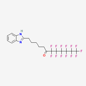 molecular formula C19H15F13N2O B3118382 1-(1H-benzimidazol-2-yl)-7,7,8,8,9,9,10,10,11,11,12,12,12-tridecafluorododecan-6-one CAS No. 237738-71-5