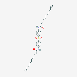 molecular formula C34H48N2O4S B311839 N-(4-{[4-(10-undecenoylamino)phenyl]sulfonyl}phenyl)-10-undecenamide 