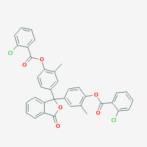 molecular formula C36H24Cl2O6 B311841 4-(1-{4-[(2-Chlorobenzoyl)oxy]-3-methylphenyl}-3-oxo-1,3-dihydro-2-benzofuran-1-yl)-2-methylphenyl 2-chlorobenzoate 