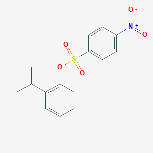 molecular formula C16H17NO5S B311845 2-Isopropyl-4-methylphenyl 4-nitrobenzenesulfonate 