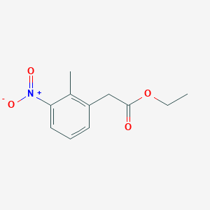 molecular formula C11H13NO4 B3118466 2-Methyl-3-nitrophenylacetic acid ethyl ester CAS No. 23876-17-7