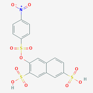 molecular formula C16H11NO11S3 B311849 3-[({4-Nitrophenyl}sulfonyl)oxy]-2,7-naphthalenedisulfonic acid 