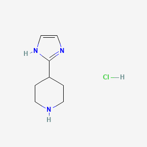 molecular formula C8H14ClN3 B3118538 4-(1H-imidazol-2-yl)piperidine hydrochloride CAS No. 239800-93-2
