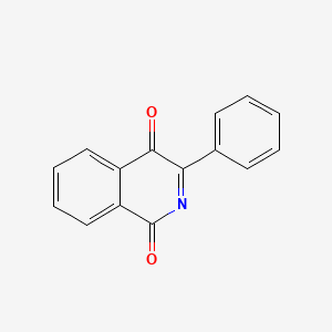 molecular formula C15H9NO2 B3118541 1,4-Isoquinolinedione, 3-phenyl- CAS No. 23994-23-2