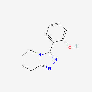 molecular formula C12H13N3O B3118554 2-(5,6,7,8-Tetrahydro[1,2,4]triazolo[4,3-a]pyridin-3-yl)benzenol CAS No. 240115-79-1