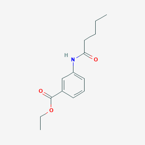 molecular formula C14H19NO3 B311858 Ethyl 3-(pentanoylamino)benzoate 