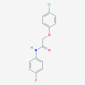 molecular formula C14H11ClFNO2 B311864 2-(4-chlorophenoxy)-N-(4-fluorophenyl)acetamide 