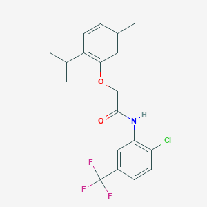 molecular formula C19H19ClF3NO2 B311866 N-[2-chloro-5-(trifluoromethyl)phenyl]-2-(2-isopropyl-5-methylphenoxy)acetamide 