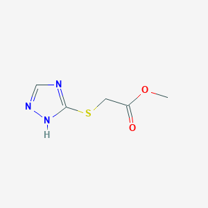 molecular formula C5H7N3O2S B3118707 Methyl 2-((1H-1,2,4-triazol-5-yl)thio)acetate CAS No. 24127-59-1