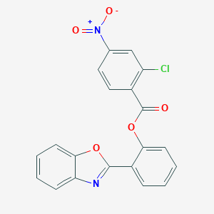 molecular formula C20H11ClN2O5 B311871 2-(1,3-Benzoxazol-2-yl)phenyl 2-chloro-4-nitrobenzoate 