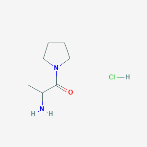 molecular formula C7H15ClN2O B3118728 2-Amino-1-(pyrrolidin-1-yl)propan-1-one hydrochloride CAS No. 24152-97-4