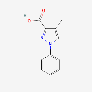 molecular formula C11H10N2O2 B3118755 4-methyl-1-phenyl-1H-pyrazole-3-carboxylic acid CAS No. 241798-67-4
