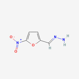 molecular formula C5H5N3O3 B3118765 2-呋喃甲醛，5-硝基-，腙（9CI） CAS No. 24186-59-2