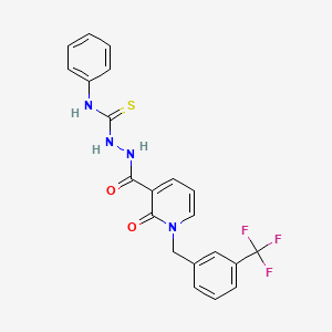 2-({2-oxo-1-[3-(trifluoromethyl)benzyl]-1,2-dihydro-3-pyridinyl}carbonyl)-N-phenyl-1-hydrazinecarbothioamide