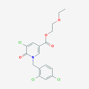 molecular formula C17H16Cl3NO4 B3118797 2-Ethoxyethyl 5-chloro-1-(2,4-dichlorobenzyl)-6-oxo-1,6-dihydro-3-pyridinecarboxylate CAS No. 242471-99-4