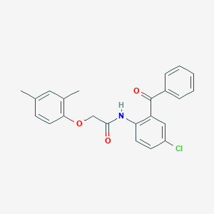 molecular formula C23H20ClNO3 B311881 N-(2-benzoyl-4-chlorophenyl)-2-(2,4-dimethylphenoxy)acetamide 