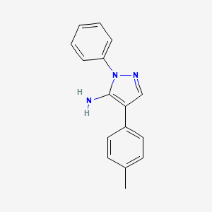 molecular formula C16H15N3 B3118836 1-苯基-4-对甲苯基-1H-吡唑-5-胺 CAS No. 242797-17-7