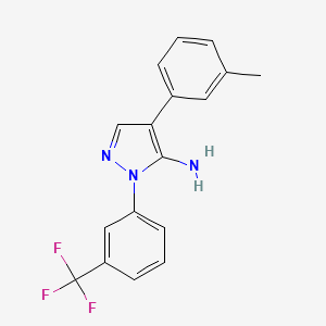 molecular formula C17H14F3N3 B3118844 4-(3-methylphenyl)-1-[3-(trifluoromethyl)phenyl]-1H-pyrazol-5-amine CAS No. 242797-22-4
