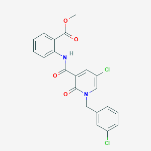 molecular formula C21H16Cl2N2O4 B3118846 Methyl 2-[[5-chloro-1-[(3-chlorophenyl)methyl]-2-oxopyridine-3-carbonyl]amino]benzoate CAS No. 242797-31-5