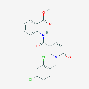 molecular formula C21H16Cl2N2O4 B3118847 2-({[1-(2,4-二氯苄基)-6-氧代-1,6-二氢-3-吡啶基]羰基}氨基)苯甲酸甲酯 CAS No. 242797-49-5