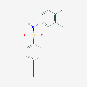 molecular formula C18H23NO2S B311890 4-tert-butyl-N-(3,4-dimethylphenyl)benzenesulfonamide 