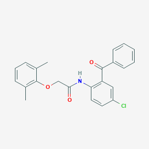molecular formula C23H20ClNO3 B311896 N-(2-benzoyl-4-chlorophenyl)-2-(2,6-dimethylphenoxy)acetamide 