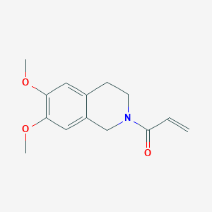 molecular formula C14H17NO3 B3119002 1-(3,4-Dihydro-6,7-dimethoxyisoquinolin-2(1H)-yl)prop-2-en-1-one CAS No. 245057-86-7