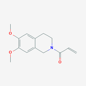 molecular formula C14H17NO3 B3119002 1-(6,7-Dimethoxy-3,4-dihydroisoquinolin-2(1H)-yl)prop-2-en-1-one CAS No. 245057-86-7