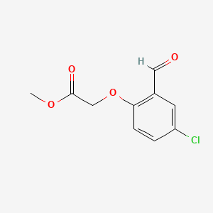 molecular formula C10H9ClO4 B3119044 Methyl (4-chloro-2-formylphenoxy)acetate CAS No. 24581-96-2