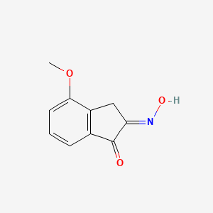 molecular formula C10H9NO3 B3119092 2-(Hydroxyimino)-4-methoxy-2,3-dihydro-1H-inden-1-one CAS No. 24623-28-7