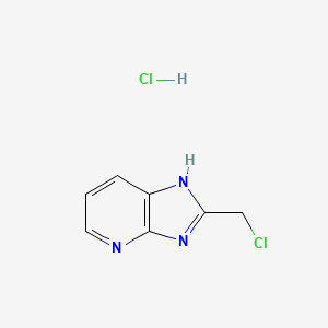 molecular formula C7H7Cl2N3 B3119098 2-(chloromethyl)-3H-imidazo[4,5-b]pyridine hydrochloride CAS No. 24638-21-9