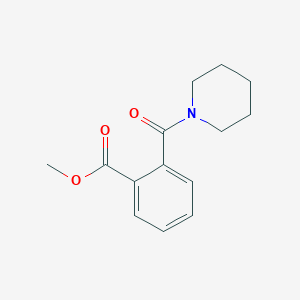 molecular formula C14H17NO3 B3119107 Methyl 2-[(piperidin-1-yl)carbonyl]benzoate CAS No. 24676-90-2