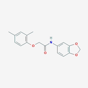 molecular formula C17H17NO4 B311911 N-(1,3-benzodioxol-5-yl)-2-(2,4-dimethylphenoxy)acetamide 