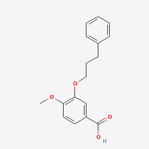 molecular formula C17H18O4 B3119122 4-Methoxy-3-(3-phenylpropoxy)benzoic acid CAS No. 247018-43-5