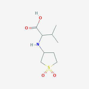 molecular formula C9H17NO4S B3119132 2-[(1,1-Dioxothiolan-3-yl)amino]-3-methylbutanoic acid CAS No. 247109-34-8
