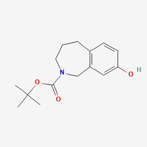 molecular formula C15H21NO3 B3119137 叔丁基 8-羟基-4,5-二氢-1H-苯并[C]氮杂菲-2(3H)-羧酸酯 CAS No. 247133-24-0