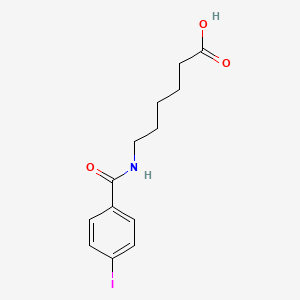 molecular formula C13H16INO3 B3119145 Hexanoic acid, 6-[(4-iodobenzoyl)amino]- CAS No. 247140-55-2