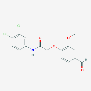 molecular formula C17H15Cl2NO4 B3119186 N-(3,4-dichlorophenyl)-2-(2-ethoxy-4-formylphenoxy)acetamide CAS No. 247592-90-1