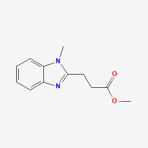 molecular formula C12H14N2O2 B3119193 methyl 3-(1-methyl-1H-benzimidazol-2-yl)propanoate CAS No. 24786-76-3