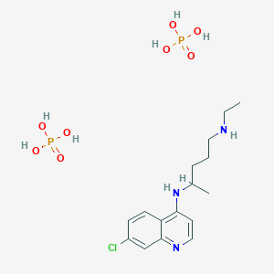 molecular formula C16H28ClN3O8P2 B3119207 去乙基氯喹二磷酸盐 CAS No. 247912-76-1