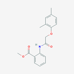 molecular formula C18H19NO4 B311921 Methyl 2-{[(2,4-dimethylphenoxy)acetyl]amino}benzoate 