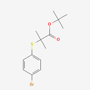 molecular formula C14H19BrO2S B3119210 Tert-butyl 2-(4-bromophenylthio)-2-methylpropanoate CAS No. 247923-30-4